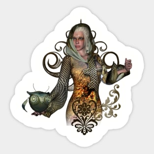 Steampunk women Sticker